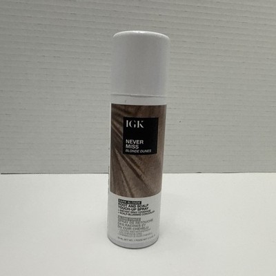 IGK Never Miss Root Spray Gray Coverage Dark Blonde Scalp Touch Up Instant