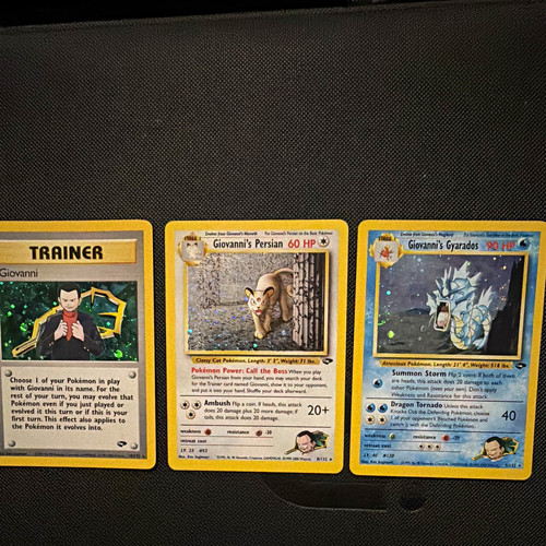 Pokemon TCG Gym Challenge Holo 3-Card Lot Giovanni Persian Gyarados 18/132