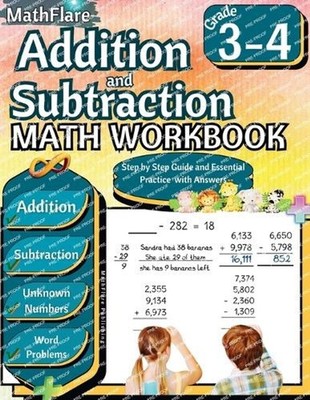 Addition and Subtraction Math Workbook 3rd and 4th Grade: Word Problems Grade 3-