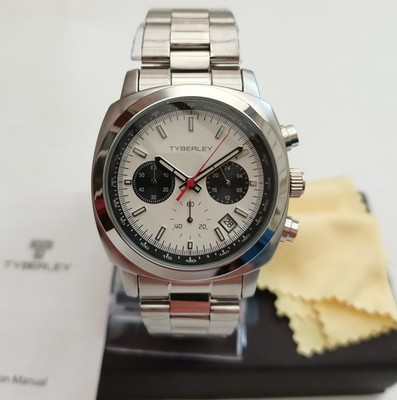 NEU IN OVP TYBERLEY TB5051 SPORT CHRONOGRAPH PANDA GANZSTAHL UHR SEIKO VD53 50m