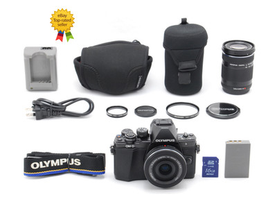 Olympus OM-D E-M10 Mark II 14-42mm 40-150mm Black JAPAN [TOP MINT