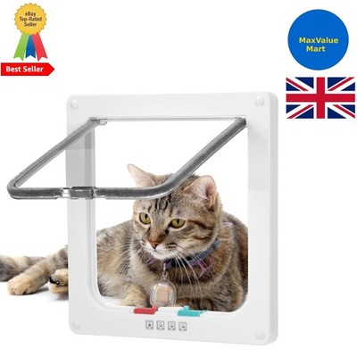 Elegante große Katzentür - einfache Montage Klappe 19 cm x 18 cm mit freier Sicht
