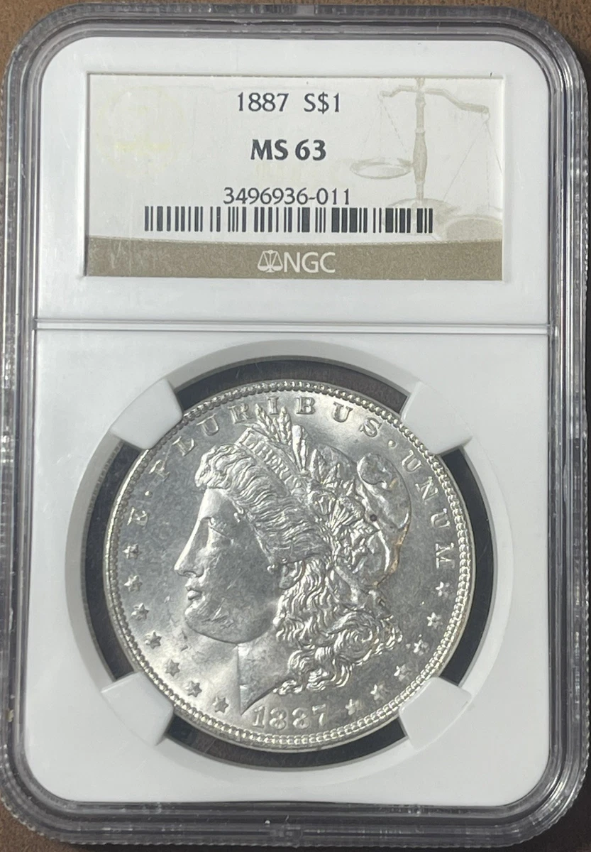 MS 63 Graded 1887 Year Morgan US Dollars (1878-1921) for sale | eBay