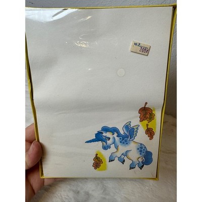 Vintage 1984 Lady's Choice Stationery Winged Unicorn Pegacorn 30 Sheets 20 Env