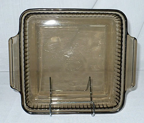 Anchor Hocking Amber 8x8x2 Square 1.5 QT Baking Dish, Vintage