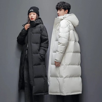 Couple Outdoor Mountaineering Camping Fashion Long Style Feather Jacket Windproo