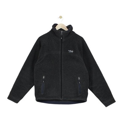 Rab Double Pile Jacket Mens Size M Grey Fleece Sherpa Full Zip UK