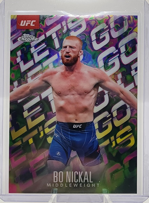2025 Topps Chrome UFC Let's Go Insert of Bo Nickal!!!