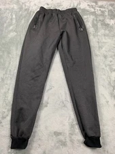 Original Deluxe Moto Jogger Sweatpants Men's S Gray Elastic Waistband Polyester