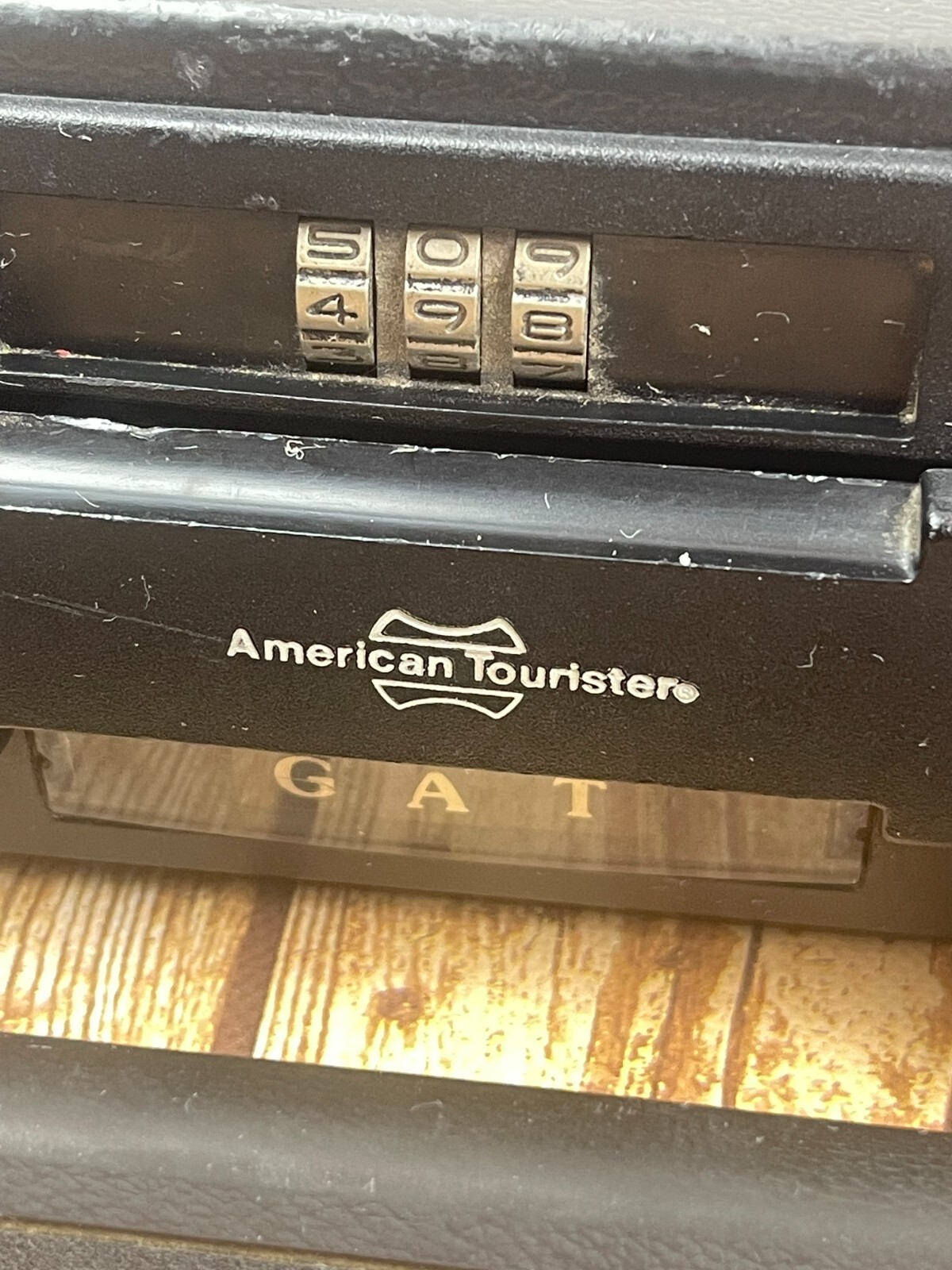 Vintage American Tourister Briefcase Hard Shell Combination Lock black