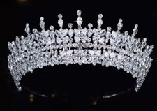 Luxury Full Cubic Zirconia Bridal Wedding Crown NEW