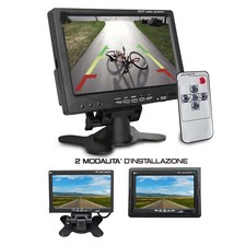 Kit Camper Camion e Auto Monitor 7 Pollici 2 Telecamera Posteriore Retromarcia - Miniatura 2