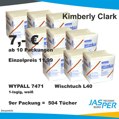 56 - 1008 Tücher Kimberly Clark 7471 WYPALL L40 Wischtücher, weiß