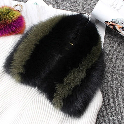 Women Real Fox Fur Collar Winter Neck Warm Natural Fox Fur Scarf Luxury Scarves - Picture 24 of 36