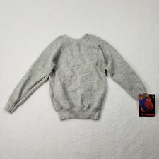 Vintage Hanes Boys Sweatshirt Blank Size L 7 Gray U.S.A