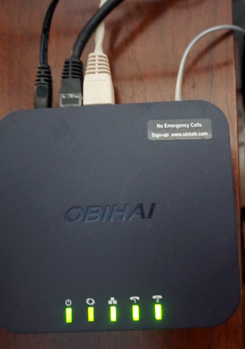 OBIHAI OBI202 2 PORT VoIP Google Voice W Power Cord & Cables eBay
