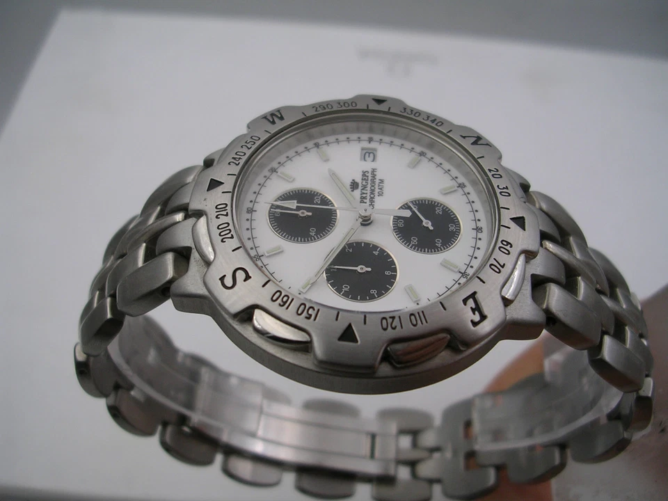 CRONOGRAFO PRYNGEPS CR793 PUNTI CARDINALI NEW OLD STOCK ANNI '90 OROLOGIO UOMO - Imagen 2 de 4