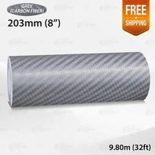 CARBON FIBER GRAY 8" 203mm PIN STRIPE Car Model Streamline TAPE Vinyl Sticker