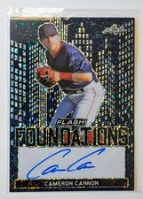 2019 Leaf Flash Cameron Cannon Foundations Blue Auto /50 #FF2-CC2 Boston Red Sox
