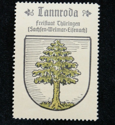 56526 Local Shield Cartoon Image 91 Tannroda Freist. Thuringia Café Hag 1925