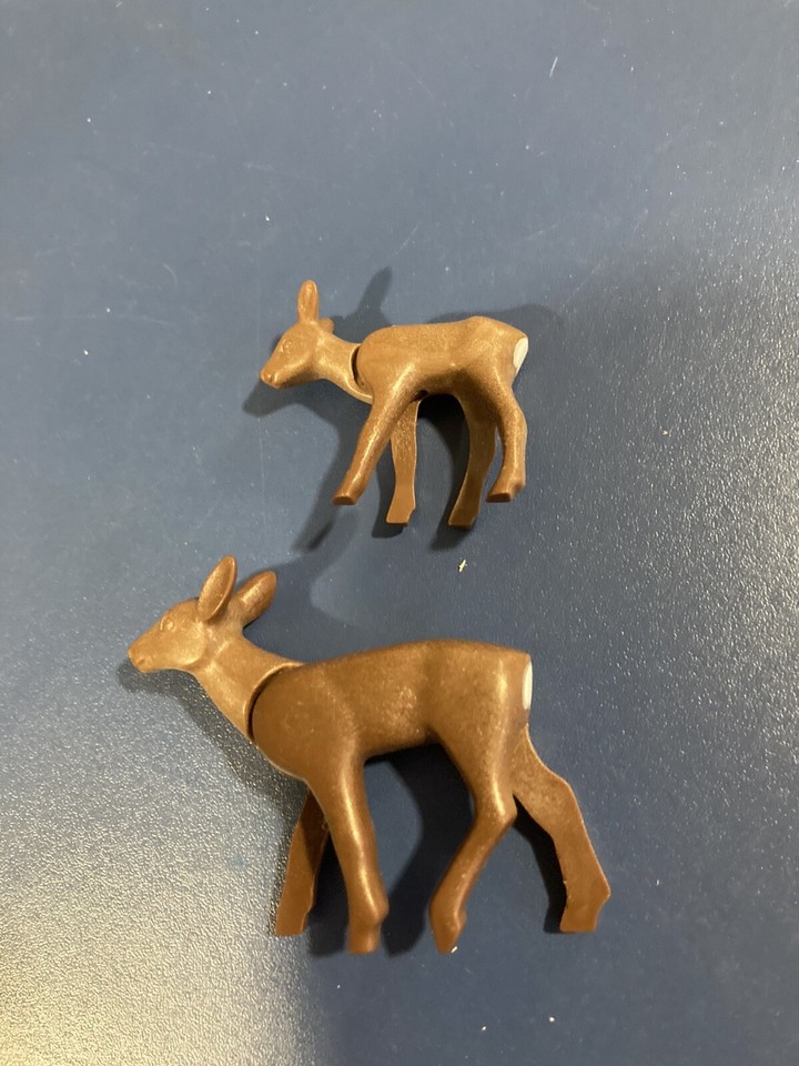 Lot Playmobil Country Forêt Animaux - Cerfs, Biches, Faons, Arbres, Jeep, Occasion