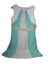 STUDIO ONE Dress size 12 A-Line Mint Green  Lace ivory Front  women's NEW Tag