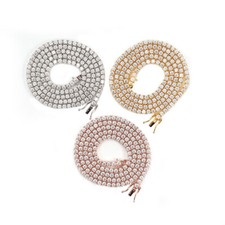 3mm Round Moissanite Tennis Chain Bracelet 925 Sterling Silver GRA PASS TESTER