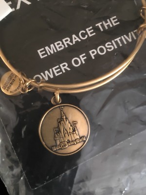 Alex and Ani Princess Disney Cinderella Castle Magic Kingdom Bracelet Gold NWT