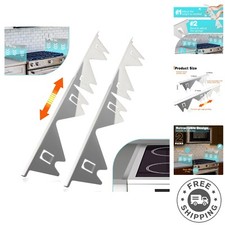 Stove Gap Covers Stainless Steel, 2 Pack Stove Gap Filler Easy Retractable Le...