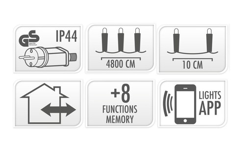 Living>it® Lichterkette 480 LED mit App Bluetooth für innen und außen warmweiß - Bild 3 von 3