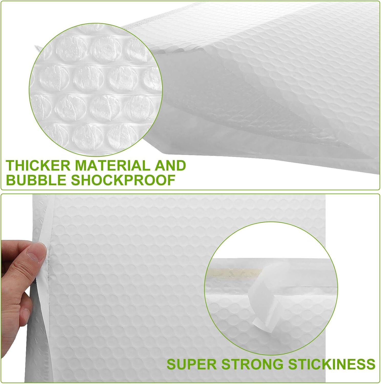 White Poly Bubble Mailers 10x13in - Self-Seal Padded Envelopes