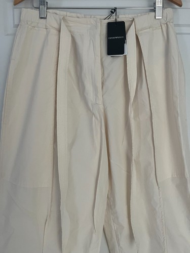 EMPORIO ARMANI Straight Trousers Beige – M/12 - 5+ items free AU post - Picture 5 of 15