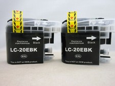 2PK LC20EBK XXL Black Inkjet for Brother MFC-J5920DW MFC-J985DW MFCJ785DW J775DW