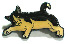 Black  White Cat Pin Cute    Cat Playing
