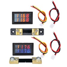 0-100V 0-200V/10A/50A/100A 4-digit Current Voltage Meter 5 Wire Voltmeter Shunt
