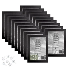 4x6 Picture Frame Set of 18, Photo Frame for 4x6 Pictures,Tabletop or Wall Mount