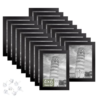 4x6 Picture Frame Set of 18, Photo Frame for 4x6 Pictures,Tabletop or Wall Mount