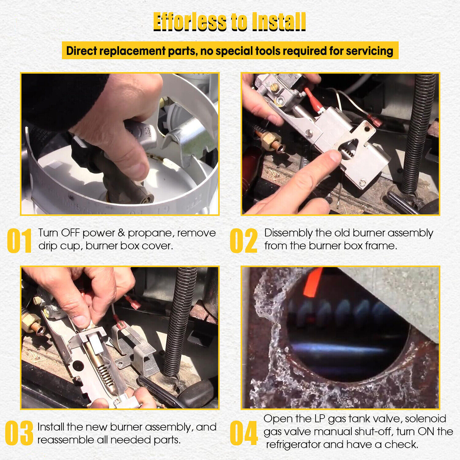 621957 Refrigerator Burner Orifice Assembly Parts For Norcold N6 N8 Series RV 