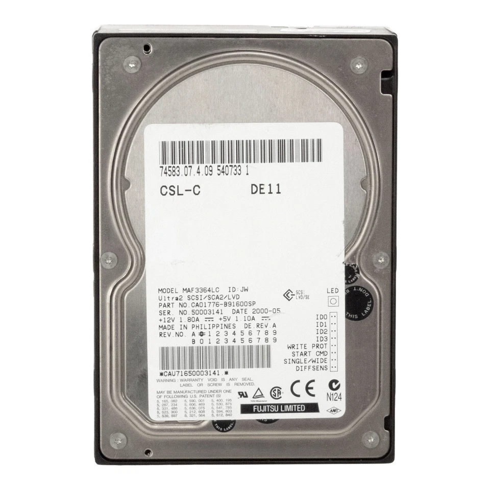 Hard Drive Fujitsu CA01776-B91600SP 36.4GB 10K SCSI 3.5'' MAF3364LC - Image 3 of 3