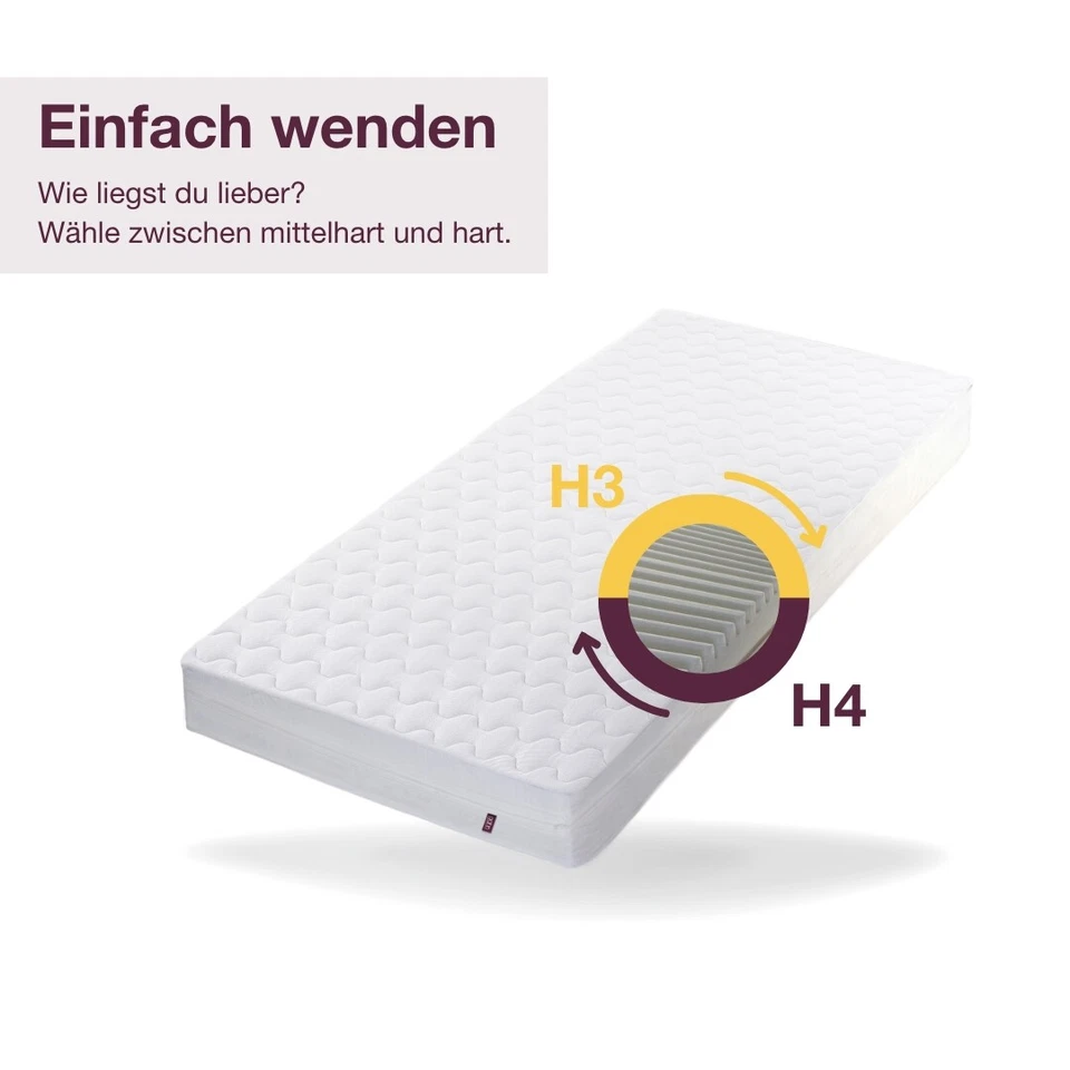 gähn® Wendematratze - H3 & H4 - orthopädische Kaltschaummatratze mit 7-Zonen - Bild 3 von 4
