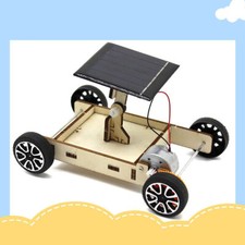 DIY Solar Car 3D Wood Vehicle Model Student Science Project Experimental for kid