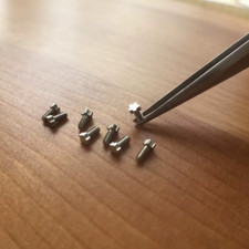 8pcs Silver Black Rose 5 Prongs Screw Fits Ri...
