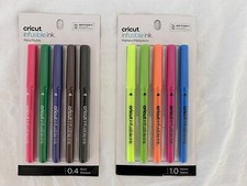 Cricut Infusible Ink Pens Basic 0.4 Set and Neon 1.0 Set - 10 pens total