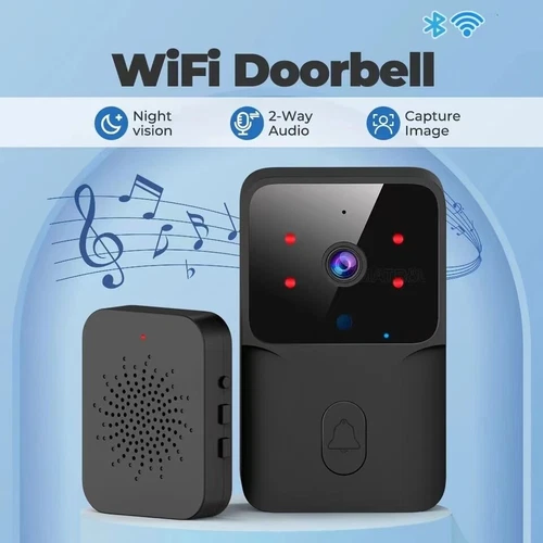 Wifi Smart Türklingel Drahtlose Sicherheit Gegensprechanlage Videokamera Glockenspiel Türklingel Klingeln - Bild 2 von 15