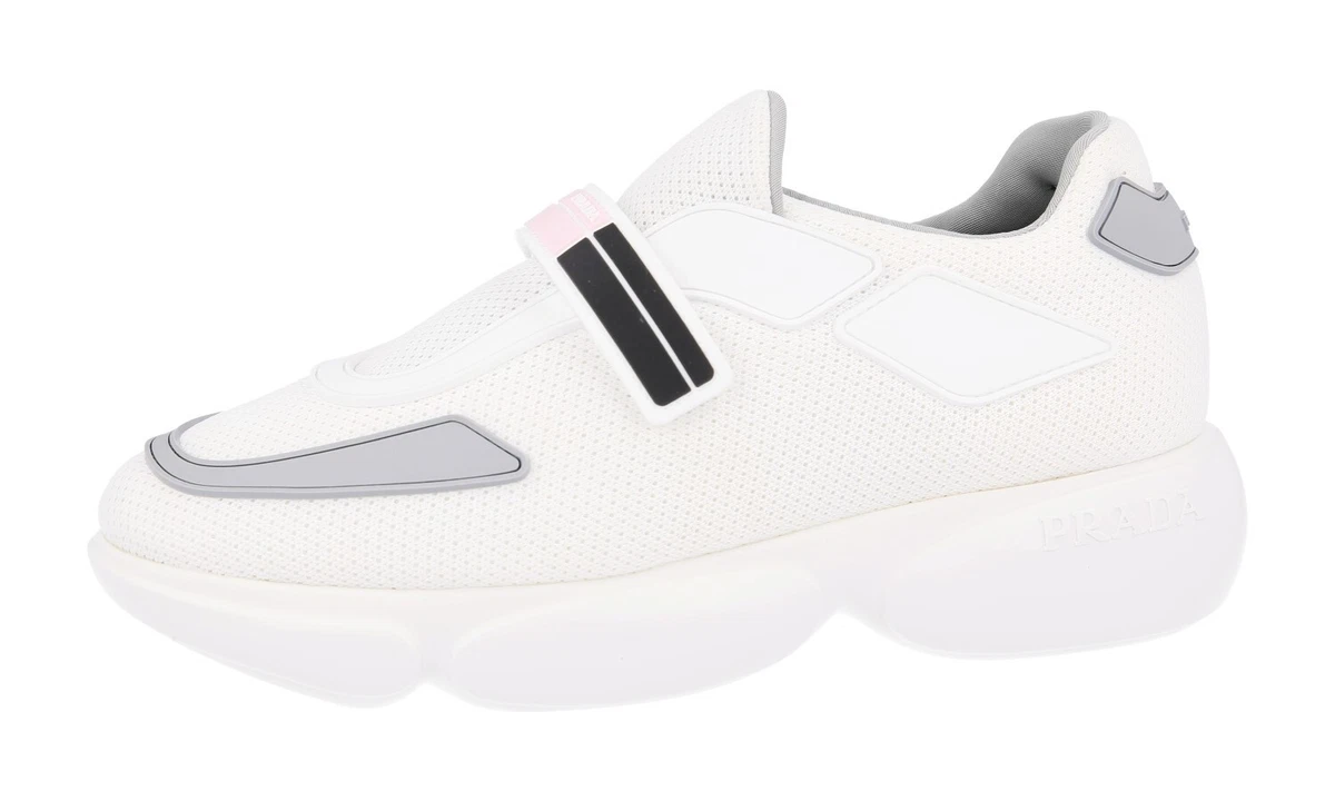 PRADA High-Tech Stoff Cloudbust Sneaker - 1E293I - Weiss - NEU