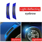 2PCS Blue-Black Car Warn Strip Tape Bumper Safety Stickers Decals Reflective