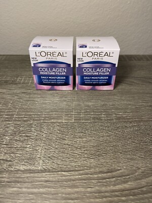(2) L'Oreal Collagen Moisture Filler Day and Night Cream
