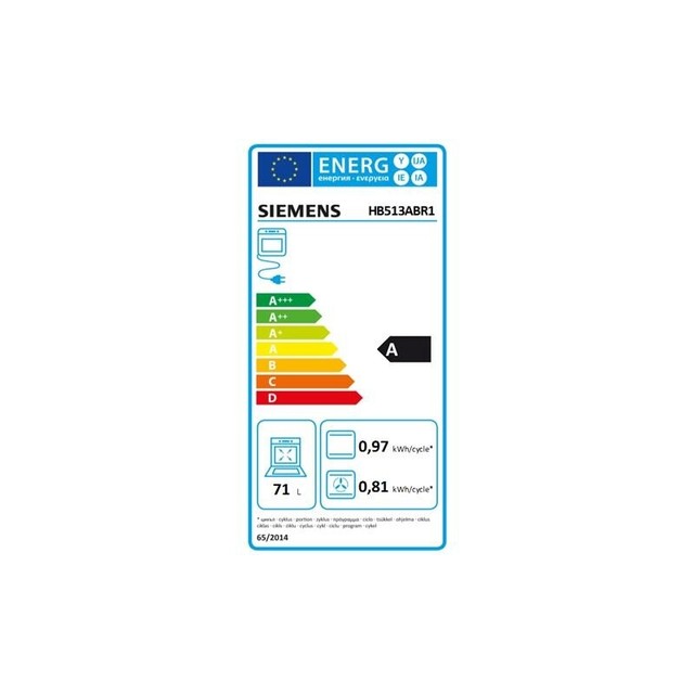 Siemens Hb513abr1 Forno elettrico da incasso 5 funzioni 71 lt Classe a |  Acquisti Online su eBay