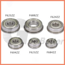 Flanged Bearings Miniature Model Metal Shielded Bearings Inner Diameter 2mm-10mm