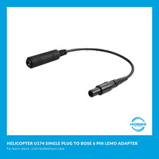 Helicopter U174 Single Plug To Bose A20 6 Pin Lemo Adapter
